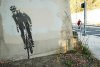 This stencil of Brett was painted over by ODOT.